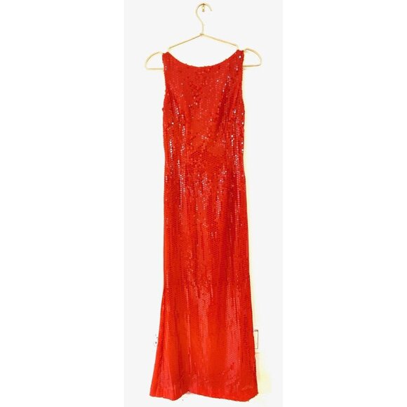 Moschino Cheap And Chic Women's Dress Orange Sequin Made in Italy Size 4 - Picture 11 of 13